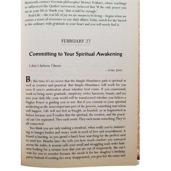 Simple Abundance A Day Book Of Comfort And Joy Hardcover - Picture 2 of 4